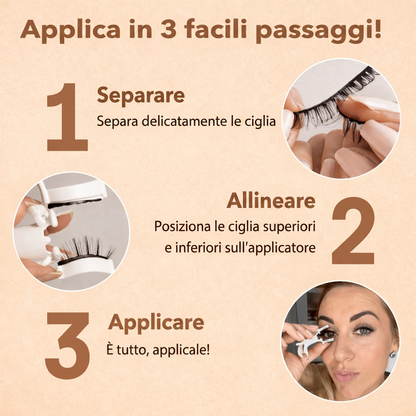 Ciglia finte magnetiche Elvonya senza colla