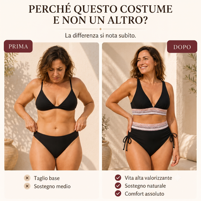 Bikini contenitivo effetto pancia piatta, il costume intero in cui si respira
