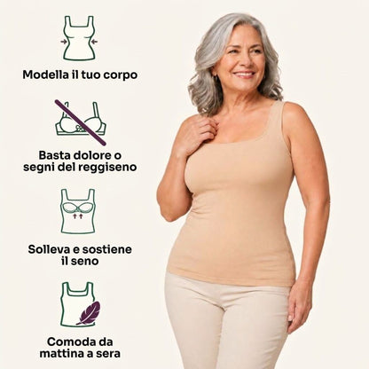 Canotta modellante comfort con reggiseno integrato