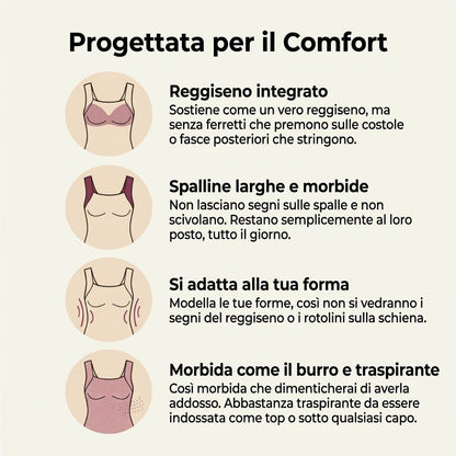 Canotta modellante comfort con reggiseno integrato